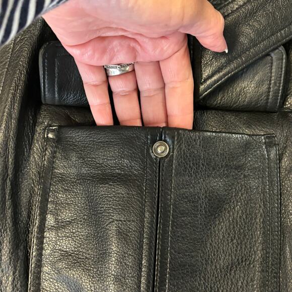 Wilsons Leather Coat Jacket Men's Size Large Black Thinsulate Waterproof Heavy - Picture 6 of 11